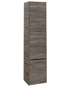 Villeroy und Boch Subway 3.0 Hochschrank C58701RK 40x171x36,2cm, Schanier rechts/Griff Volcano black, stone oak