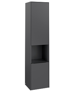 Villeroy und Boch Subway 3. 1930 C58801VR 40x171x36.2cm, charnière gauche / poignée Volcano noir, graphite