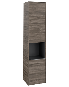 Villeroy und Boch Subway 3.0 Hochschrank C58900RK 40x171x36,2cm, Schanier rechts/Griff Aluminium glänzend, stone oak