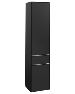 Villeroy und Boch Subway 3.0 Hochschrank C59000VL 40x171x36,2cm, Schanier links/Griff Aluminium glänzend, volcano black