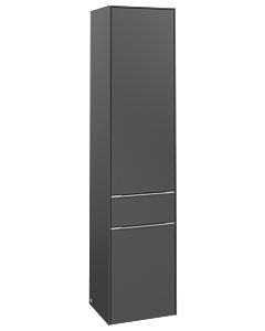 Villeroy und Boch Subway 3. 1930 armoire haute C59100VR 40x171x36.2cm, charnière droite / poignée aluminium brillant, graphite