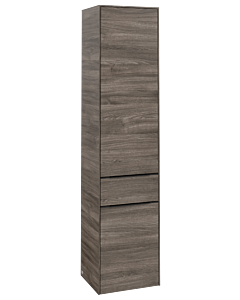 Villeroy und Boch Subway 3. 1930 C59101RK 40x171x36.2cm, charnière droite / poignée Volcano black, stone oak