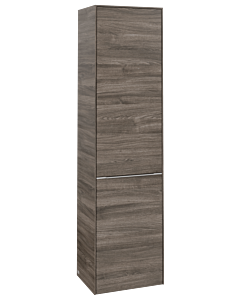 Villeroy und Boch Subway 3. 1930 armoire haute C59300RK 40x171x36.2cm, charnière droite / poignée aluminium brillant, chêne pierre