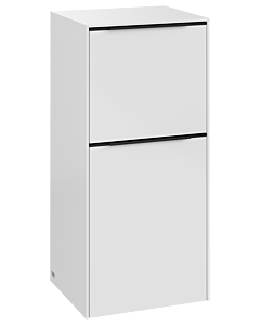 Villeroy und Boch Subway 3. 1930 side cabinet C59401VE 40x86x36.2cm, hinge left / handle Volcano black, brilliant white
