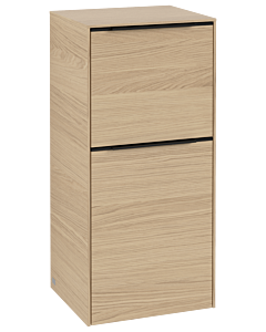 Villeroy und Boch Subway 3. 1930 side cabinet C59401VJ 40x86x36.2cm, hinge left / handle Volcano black, nordic oak