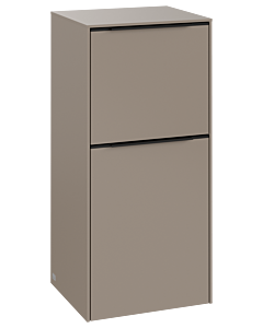 Villeroy und Boch Subway 3. 1930 side cabinet C59401VM 40x86x36.2cm, hinge left / handle Volcano black, taupe
