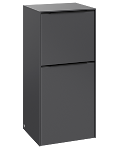 Villeroy und Boch Subway 3.0 Seitenschrank C59401VR 40x86x36,2cm, Schanier links/Griff Volcano black, graphite