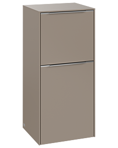 Villeroy und Boch Subway 3. 1930 side cabinet C59500VM 40x86x36.2cm, hinge right / handle aluminum glossy, taupe