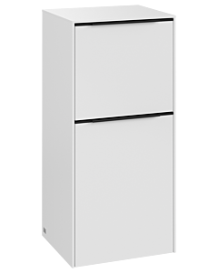 Villeroy und Boch Subway 3.0 Seitenschrank C59501VF 40x86x36,2cm, Schanier rechts/Griff Volcano black, pure white