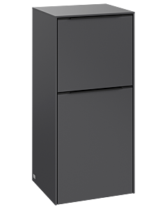 Villeroy und Boch Subway 3. 1930 side cabinet C59501VR 40x86x36.2cm, hinge right / handle Volcano black, graphite