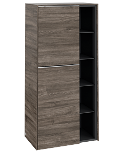 Villeroy und Boch Subway 3.0 Mittelschrank C59800RK 57,4x120x36,2cm, Schanier links/Griff Aluminium glänzend, stone oak