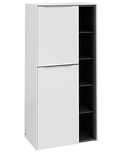 Villeroy und Boch Subway 3.0 Mittelschrank C59800VE 57,4x120x36,2cm, Schanier links/Griff Aluminium glänzend, brilliant white