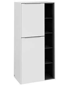 Villeroy und Boch Subway 3.0 Mittelschrank C59800VF 57,4x120x36,2cm, Schanier links/Griff Aluminium glänzend, pure white