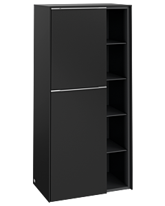 Villeroy und Boch Subway 3. 1930 C59800VL 57,4x120x36,2cm, charnière gauche / poignée aluminium brillant, noir volcan