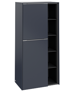 Villeroy und Boch Subway 3. 1930 center cabinet C59800VQ 57.4x120x36.2cm, hinge left / handle aluminum glossy, marine blue