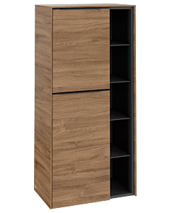 Villeroy und Boch Subway 3. 1930 center cabinet C59801RH 57.4x120x36.2cm, hinge left / handle Volcano black, kansas oak