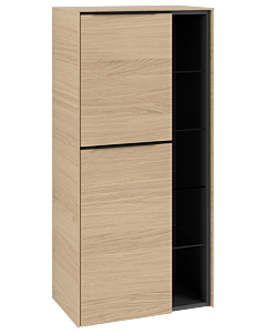 Villeroy und Boch Subway 3. 1930 center cabinet C59801VJ 57.4x120x36.2cm, hinge left / handle Volcano black, nordic oak