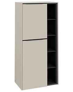 Villeroy und Boch Subway 3. 1930 center cabinet C59801VN 57.4x120x36.2cm, hinge left / handle Volcano black, cashmere gray