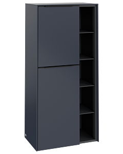 Villeroy und Boch Subway 3. 1930 center cabinet C59801VQ 57.4x120x36.2cm, hinge left / handle Volcano black, marine blue