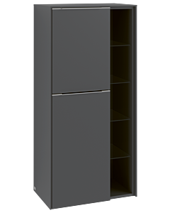 Villeroy und Boch Subway 3.0 Mittelschrank C59802VR 57,4x120x36,2cm, Schanier links/Griff monochrom, graphite