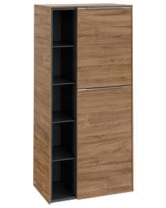 Villeroy und Boch Subway 3.0 Mittelschrank C59900RH 57,4x120x36,2cm, Schanier rechts/Griff Aluminium glänzend, kansas oak