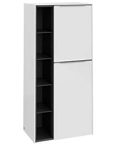 Villeroy und Boch Subway 3. 1930 center cabinet C59900VE 57.4x120x36.2cm, hinge right / handle aluminum glossy, brilliant white