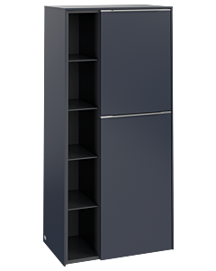 Villeroy und Boch Subway 3. 1930 center cabinet C59900VQ 57.4x120x36.2cm, hinge right / handle aluminum glossy, marine blue
