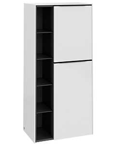 Villeroy und Boch Subway 3. 1930 center cabinet C59901VE 57.4x120x36.2cm, hinge right / handle Volcano black, brilliant white