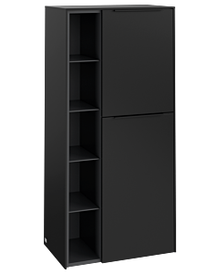Villeroy und Boch Subway 3.0 Mittelschrank C59901VL 57,4x120x36,2cm, Schanier rechts/Griff Volcano black, volcano black