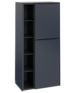 Villeroy und Boch Subway 3. 1930 center cabinet C59901VQ 57.4x120x36.2cm, hinge right / handle Volcano black, marine blue
