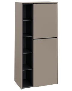 Villeroy und Boch Subway 3.0 Mittelschrank C59902VM 57,4x120x36,2cm, Schanier rechts/Griff monochrom, taupe