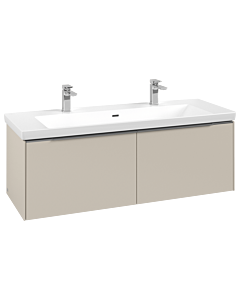 Villeroy und Boch Subway 3. 1930 vanity unit C60100VN 127.2x42.9x47.8cm, without LED / handle aluminum glossy, cashmere gray