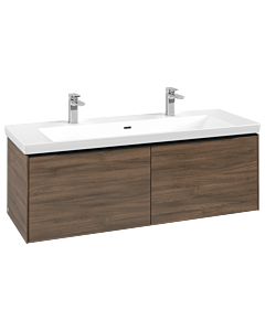 Villeroy und Boch Subway 3.0 Waschtisch-Unterschrank C60101VH 127,2x42,9x47,8cm, ohne LED/Griff Volcano black, arizona oak