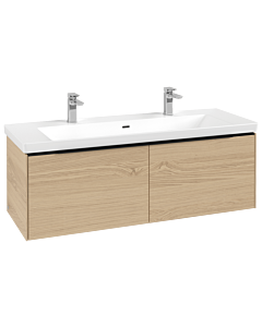 Villeroy und Boch Subway 3. 1930 vanity unit C601L1VJ 127.2x42.9x47.8cm, with LED / handle Volcano black, nordic oak
