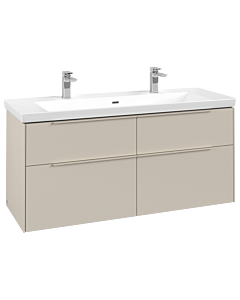 Villeroy und Boch Subway 3.0 Waschtisch-Unterschrank C60202VN 127,2x57,6x47,8cm, ohne LED/Griff monochrom, cashmere grey