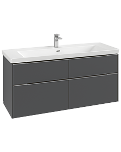 Villeroy und Boch Subway 3.0 Waschtisch-Unterschrank C60202VR 127,2x57,6x47,8cm, ohne LED/Griff monochrom, graphite