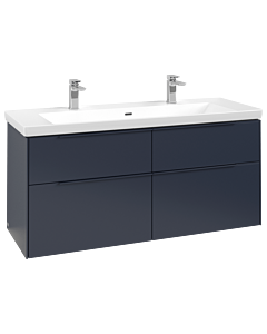 Villeroy und Boch Subway 3.0 Waschtisch-Unterschrank C602L2VQ 127,2x57,6x47,8cm, mit LED/Griff monochrom, marine blue