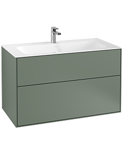 Villeroy und Boch Finion vanity unit F02000GM 99.6x59.1x49.8cm, Olive Matt Lacquer
