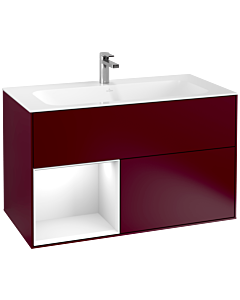 Villeroy und Boch Finion Villeroy und Boch F030GFHB 99,6x59,1x49,8cm, étagère à gauche Laque blanc brillant, Peony Matt