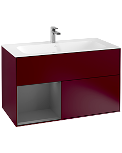 Villeroy und Boch Finion Waschtischunterschrank F030GKHB 99,6x59,1x49,8cm, Regal links Anthracite matt, Peony Matt