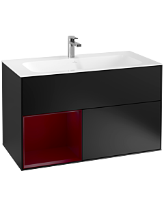 Villeroy und Boch Finion Villeroy und Boch Finion F030HBPD 99.6x59.1x49.8cm, shelf left Peony , black matt lacquer