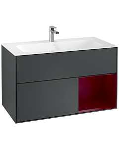 Villeroy und Boch Finion Waschtischunterschrank F040HBHG 99,6x59,1x49,8cm, Regal rechts Peony, Midnight Blue Matt Lacquer