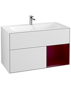 Villeroy und Boch Finion Villeroy und Boch Finion F040HBMT 99.6x59.1x49.8cm, shelf on the right Peony , white matt lacquer