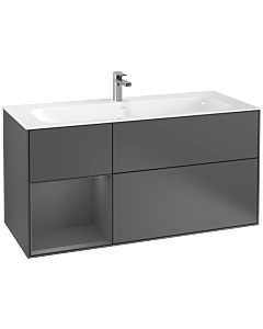 Villeroy und Boch Finion Waschtischunterschrank F060GKGK 119,6x59,1cm, Regal links Anthracite matt, Anthracite matt