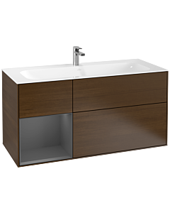 Villeroy und Boch Finion Villeroy und Boch Finion F060GKGN 119.6x59.1cm, shelf left anthracite matt, walnut veneer