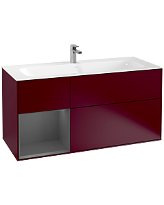 Villeroy und Boch Finion Villeroy und Boch F060GKHB 119,6x59,1cm, étagère gauche anthracite mat, Peony Matt