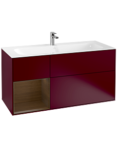 Villeroy und Boch Finion Villeroy und Boch F060GNHB 119,6x59,1cm, étagère gauche placage noyer, Peony Matt