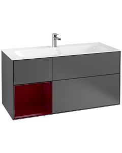 Villeroy und Boch Finion Villeroy und Boch F060HBGK 119,6x59,1cm, étagère à gauche Peony , anthracite mat