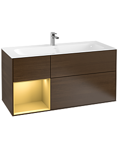 Villeroy und Boch Finion Villeroy und Boch Finion F060HFGN 119.6x59.1cm, shelf left gold matt, walnut veneer
