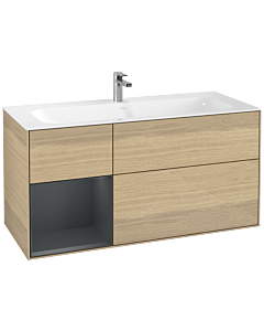 Villeroy und Boch Finion Villeroy und Boch Finion F060HGPC 119.6x59.1cm, shelf left Midnight Blue Matt Lacquer , Oak Veneer